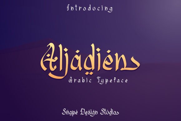 Aljadien Display Font for Elegant Oriental Design