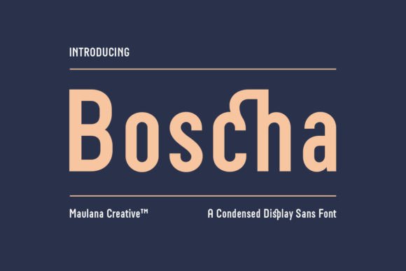 Boscha: A Bold, Condensed Display Font for Modern Design
