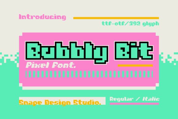 Bubbly Bit: A Retro Pixel Display Font for Bold Campaign Moments