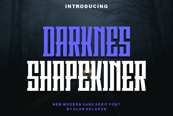 Darknes Shapekiner Display Font for Bold Handmade Branding