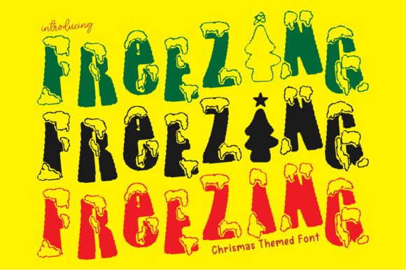 Freezing Font: A Retro Display Typeface for Handmade Creators