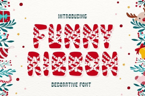 Funny Ribbon Font for Playful Christmas & Handmade Designs