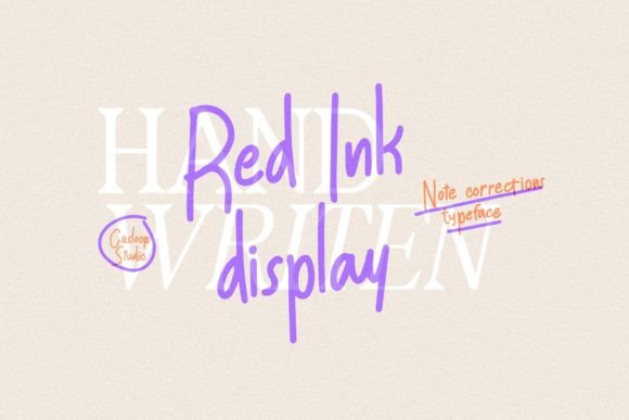 Red Ink: A Fun Handwritten Display Font for Small Business Branding