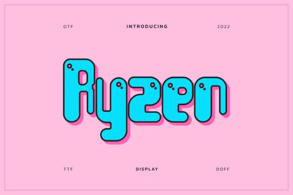 Ryzen Display Font for Cheerful Brand Identity Projects