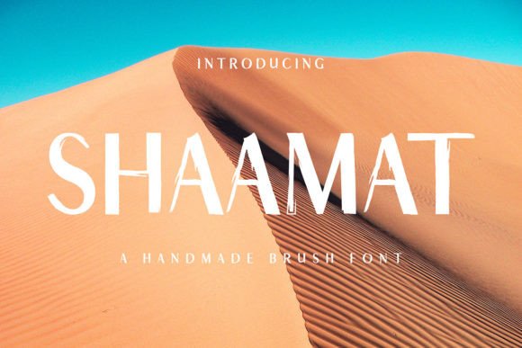 Shaamat: A Cool Brush Display Font for Handmade Creators