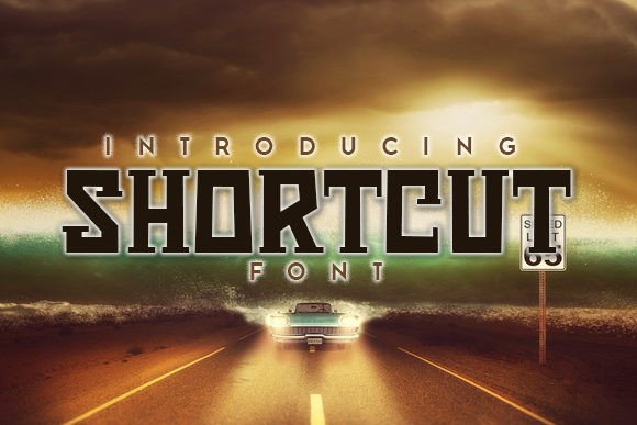 Shortcut Font: A Stylish Squarish Display Typeface for Crafters