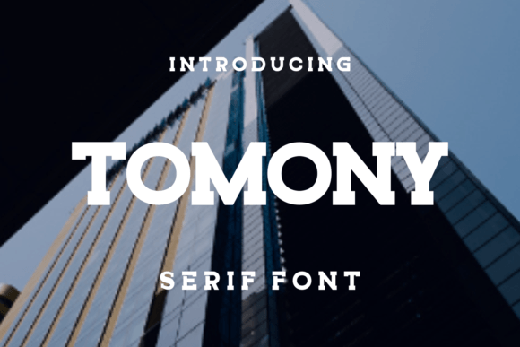 Tomony: A Cool Modern Display Font for Small Business Branding