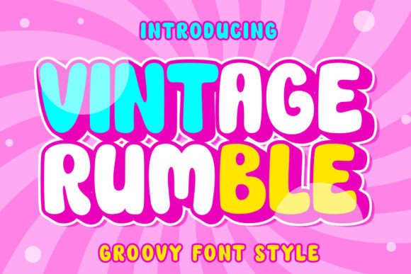 Vintage Rumble: A Fun and Groovy Display Font for Small Business Branding
