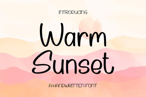 Warm Sunset: A Playful Handwritten Display Font
